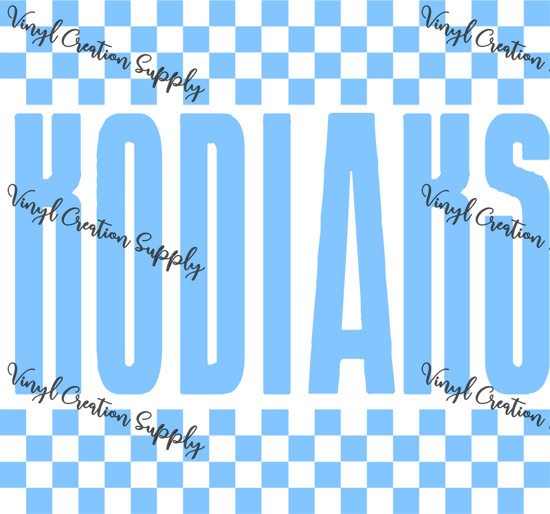 Kodiak Blue Checkerboard - Vinyl Creation Supply