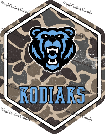 Kodiaks Camo Badge - Vinyl Creation Supply