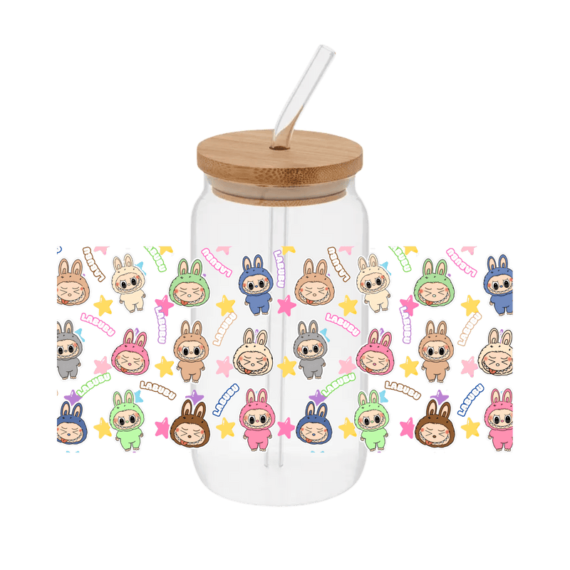 Labubu Characters – Printed Libby Wrap (9.5" x 4.3" UV DTF) - Vinyl Creation Supply
