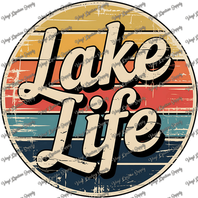 Lake Life Circle - Vinyl Creation Supply