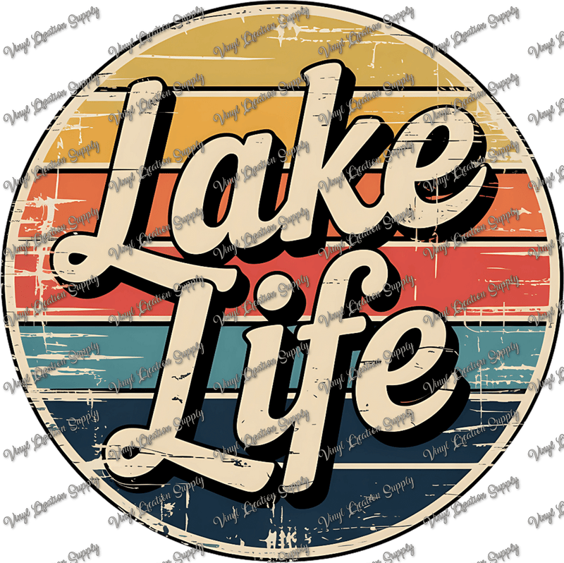 Lake Life Circle - Vinyl Creation Supply
