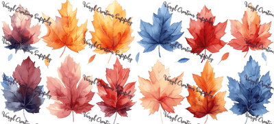 Leaves – Printed Libby Wrap (9.5" x 4.3" UV DTF) - Vinyl Creation Supply