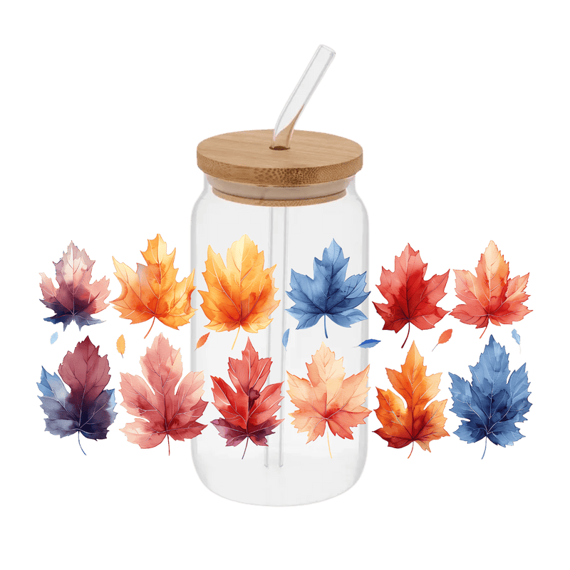 Leaves – Printed Libby Wrap (9.5" x 4.3" UV DTF) - Vinyl Creation Supply