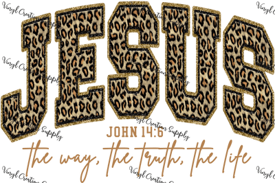 Leopard Jesus The Way - Vinyl Creation Supply