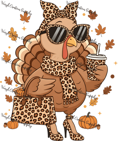 Leopard Turkey Diva - Vinyl Creation Supply