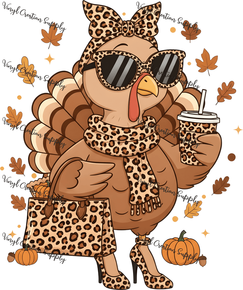 Leopard Turkey Diva - Vinyl Creation Supply