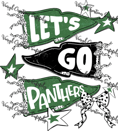 Let's Go Panthers Green - Vinyl Creation Supply