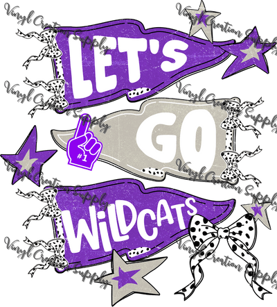 Let's Go Wildcats Purple - Vinyl Creation Supply