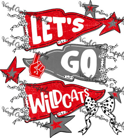 Let's Go Wildcats Red - Vinyl Creation Supply