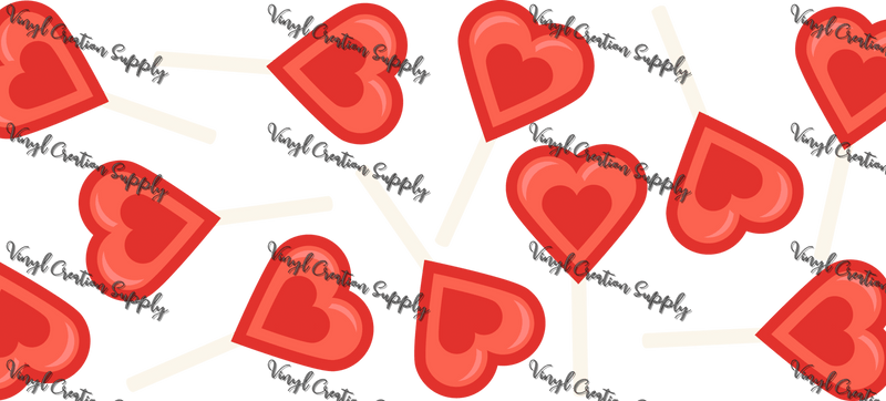 Lollipops Hearts – Printed Libby Wrap (9.5" x 4.3" UV DTF) - Vinyl Creation Supply