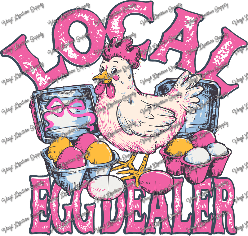 Local Egg Dealer Pink 1 - Vinyl Creation Supply