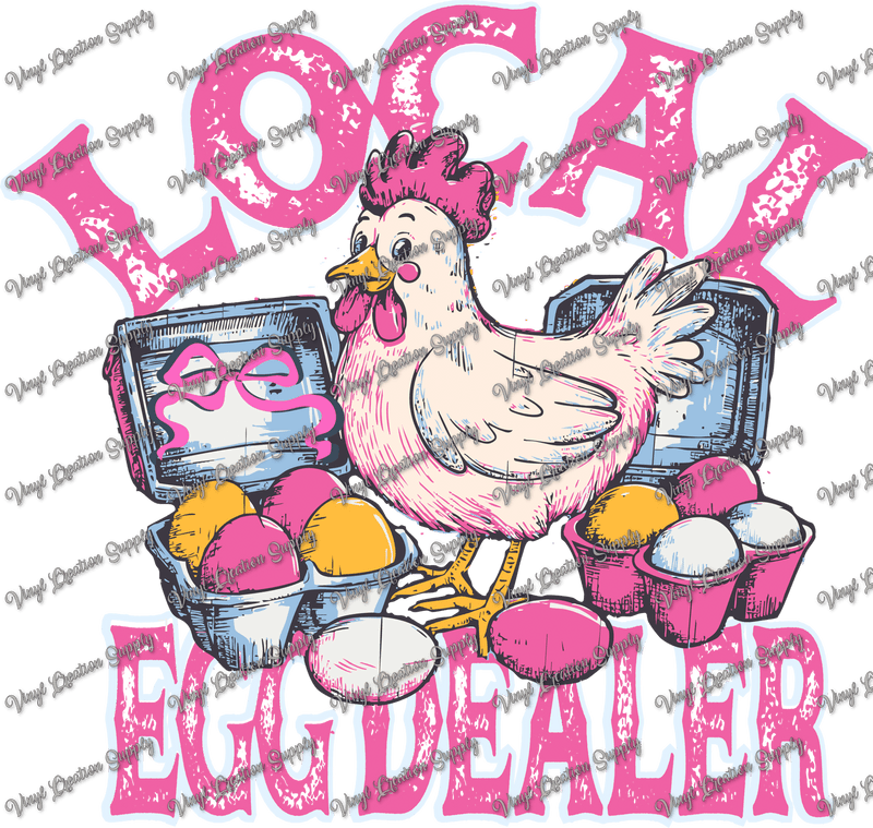 Local Egg Dealer Pink 2 - Vinyl Creation Supply