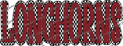 Longhorns Checkered - Vinyl Creation Supply