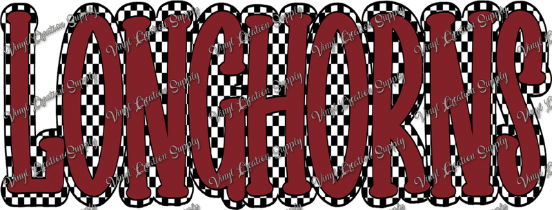 Longhorns Checkered - Vinyl Creation Supply