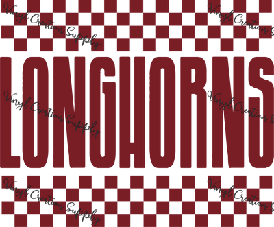 Longhorns Maroon Checkerboard - Vinyl Creation Supply
