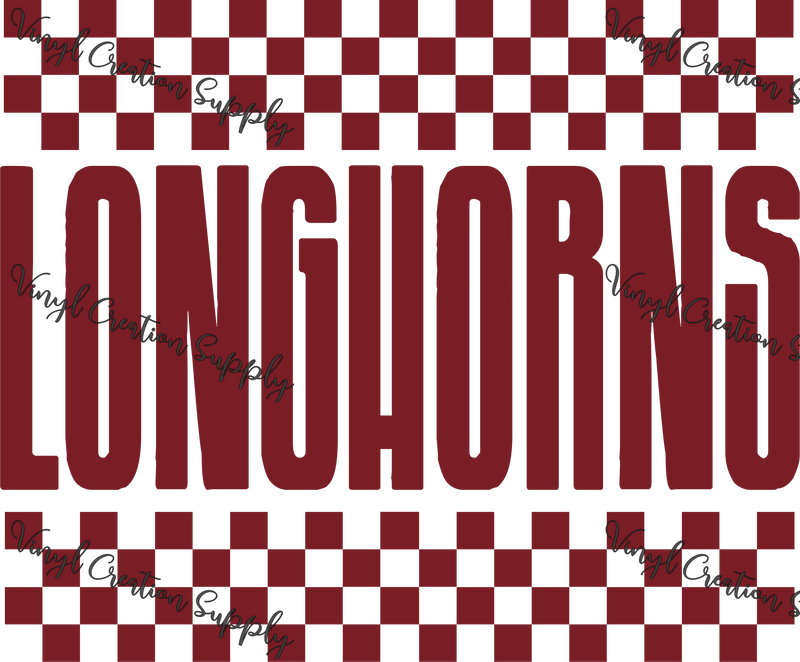 Longhorns Maroon Checkerboard - Vinyl Creation Supply