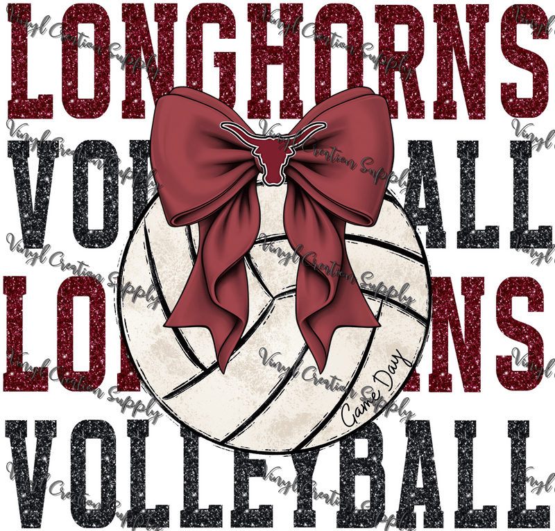 Longhorns Volleyball 1 - Vinyl Creation Supply