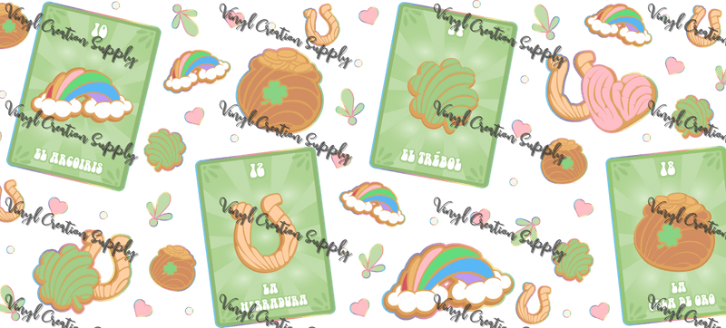 Loteria St Patty – Printed Libby Wrap (9.5" x 4.3" UV DTF) - Vinyl Creation Supply