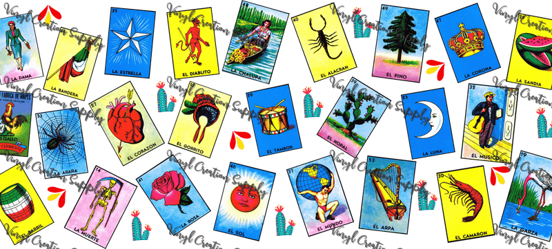 Loteria Wrap – Printed Libby Wrap (9.5" x 4.3" UV DTF) - Vinyl Creation Supply