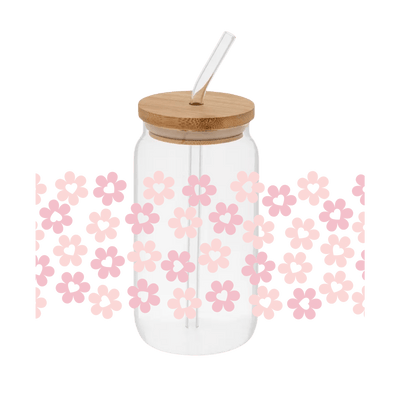 Love Flowers 2– Printed Libby Wrap (9.5" x 4.3" UV DTF) - Vinyl Creation Supply