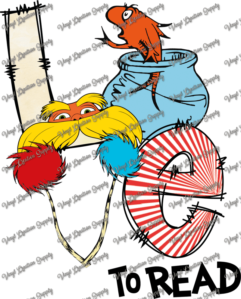 Love To Read Dr. Seuss - Vinyl Creation Supply
