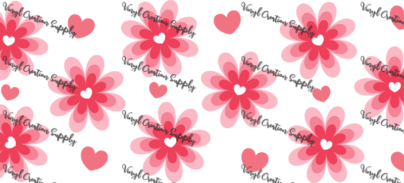 Love Blossom 2 – Printed Libby Wrap (9.5" x 4.3" UV DTF) - Vinyl Creation Supply
