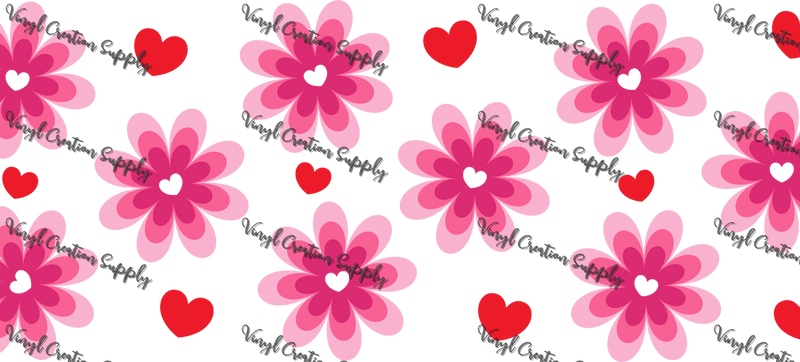 Love Blossom – Printed Libby Wrap (9.5" x 4.3" UV DTF) - Vinyl Creation Supply
