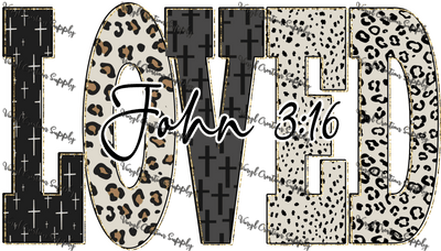 Loved John 316 Leopard - Vinyl Creation Supply