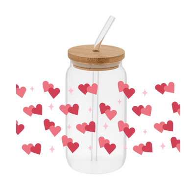 Lovey Dovey Hearts– Printed Libby Wrap (9.5" x 4.3" UV DTF) - Vinyl Creation Supply
