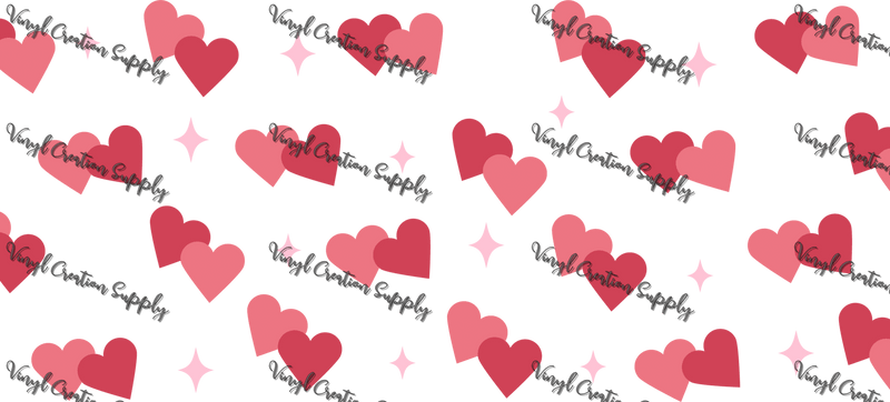 Lovey Dovey Hearts– Printed Libby Wrap (9.5" x 4.3" UV DTF) - Vinyl Creation Supply