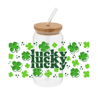 Lucky Clover– Printed Libby Wrap (9.5" x 4.3" UV DTF) - Vinyl Creation Supply