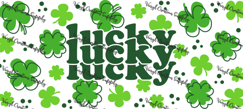 Lucky Clover– Printed Libby Wrap (9.5" x 4.3" UV DTF) - Vinyl Creation Supply