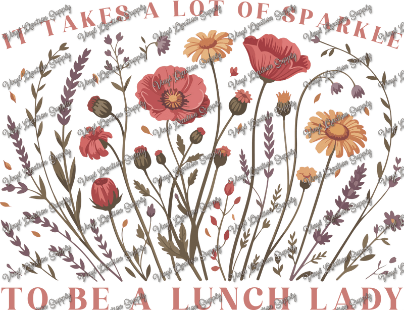 Lunch Lady Floral - Vinyl Creation Supply