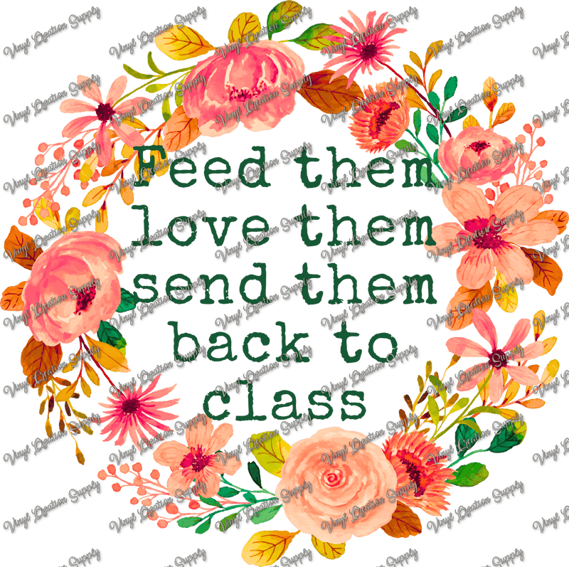 Lunch Lady Floral Wreath - Vinyl Creation Supply