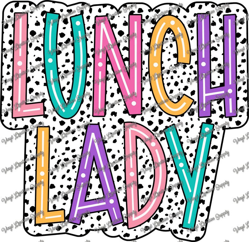 Lunch Lady Light Color Polka Dot - Vinyl Creation Supply