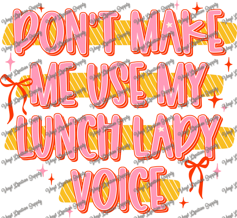 Lunch Lady Voice - Vinyl Creation Supply