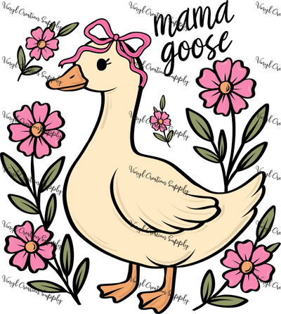 Mama Goose Pink Flowers - Vinyl Creation Supply
