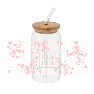 Mama Ribbon Mousehead – Printed Libby Wrap (9.5" x 4.3" UV DTF) - Vinyl Creation Supply