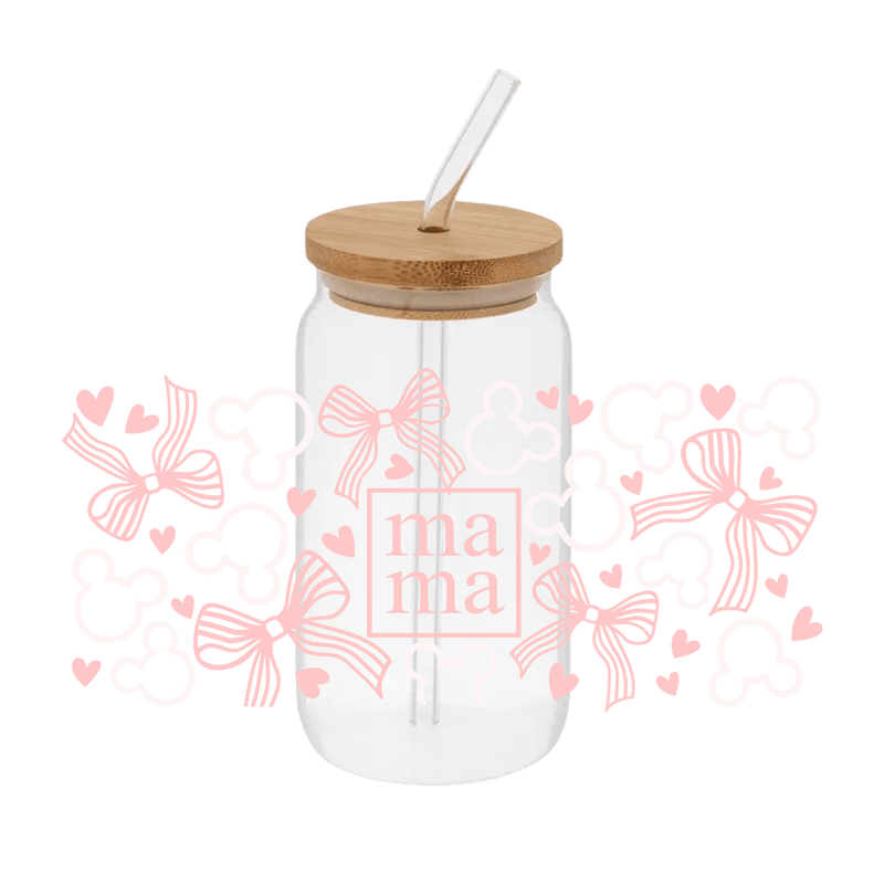 Mama Ribbon Mousehead – Printed Libby Wrap (9.5" x 4.3" UV DTF) - Vinyl Creation Supply