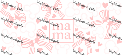 Mama Ribbon Mousehead – Printed Libby Wrap (9.5" x 4.3" UV DTF) - Vinyl Creation Supply