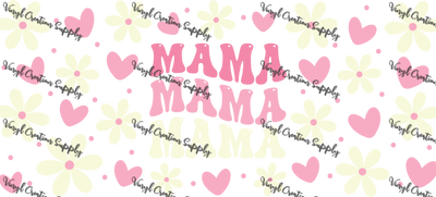 Mama x3 Hearts – Printed Libby Wrap (9.5" x 4.3" UV DTF) - Vinyl Creation Supply