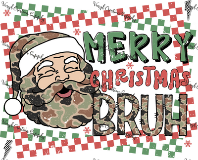 Merry Christmas Bruh Grunge 2 - Vinyl Creation Supply