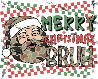Merry Christmas Bruh Grunge - Vinyl Creation Supply