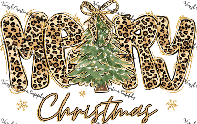 Merry Christmas Cheetah 3 - Vinyl Creation Supply