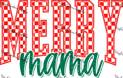 Merry Mama Red Checkered - Vinyl Creation Supply