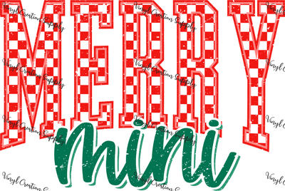 Merry Mini Red Checkered - Vinyl Creation Supply