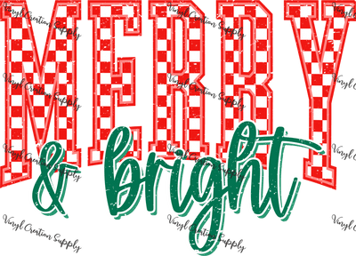 Merry & Bright Red Checkered - Vinyl Creation Supply
