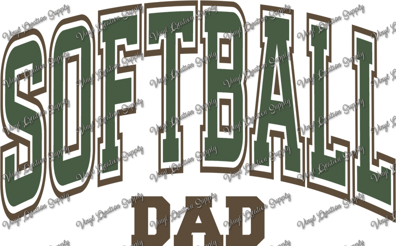 Military Green Softball Dad