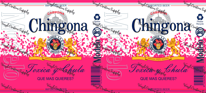 Modelo Pink Transparent– Printed Libby Wrap (9.5" x 4.3" UV DTF) - Vinyl Creation Supply