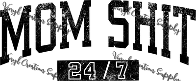 Mom 247 Black Grunge - Vinyl Creation Supply